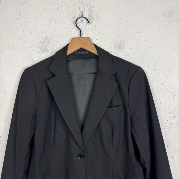 Theory Two Button Blazer Jacket Notch Lapel Front Pockets 12 - Picture 7 of 9